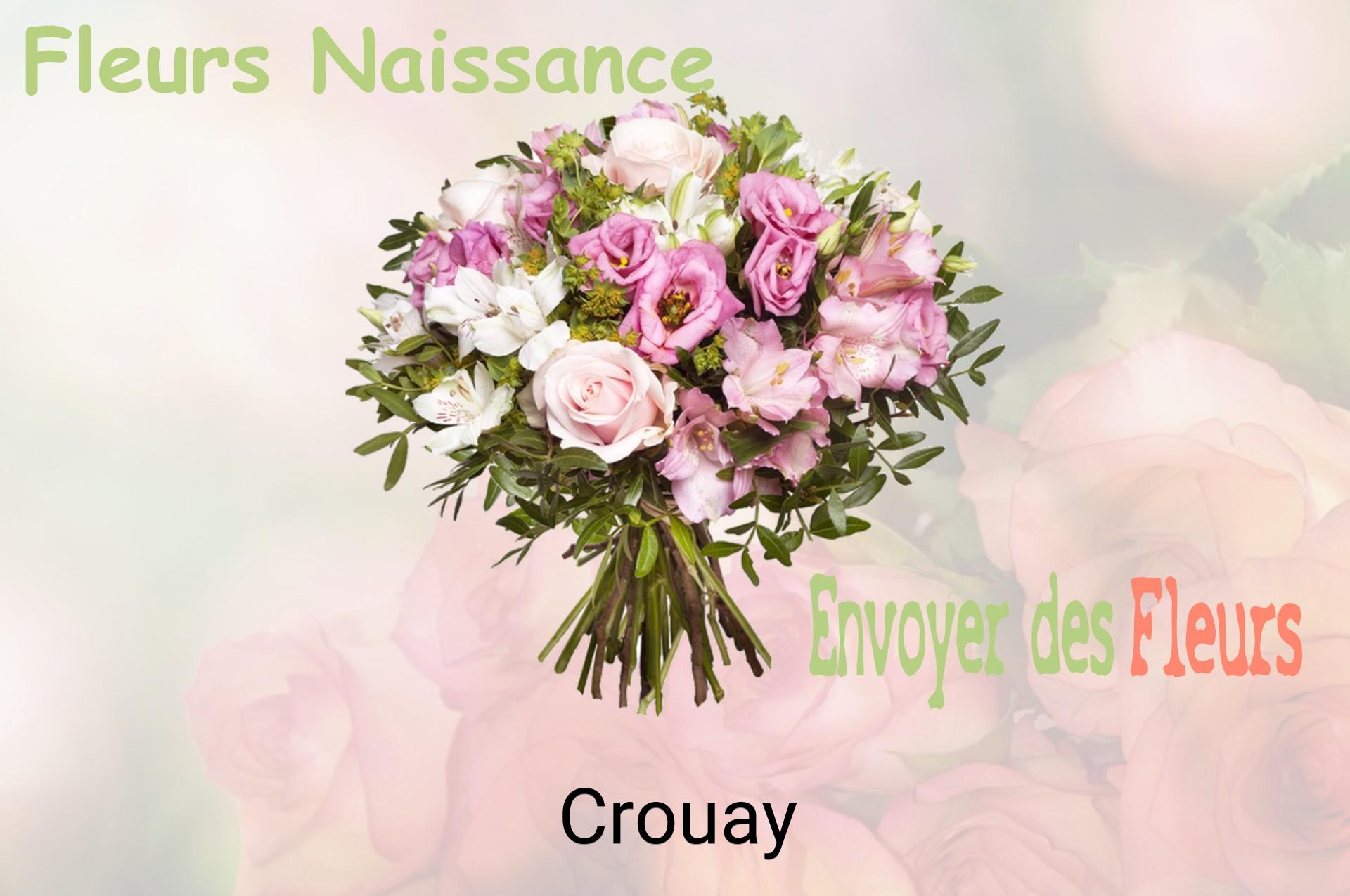 Bouquet de fleurs de naissance livré à Crouay